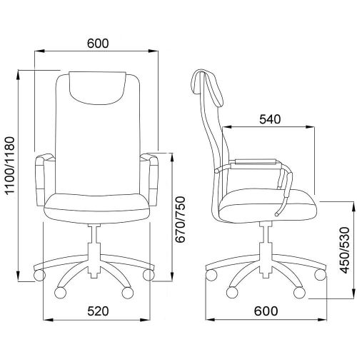 картинка Кресло поворотное Germes, серый, сетка