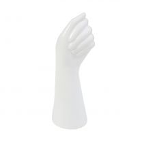 Ваза керамическая HAND, белый, 7,5*22см фотография