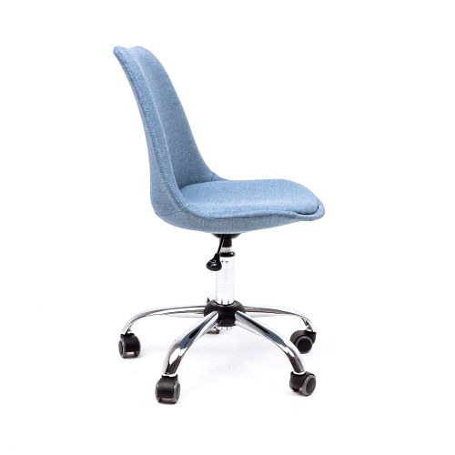 картинка Кресло поворотное Shell, голубой, ткань