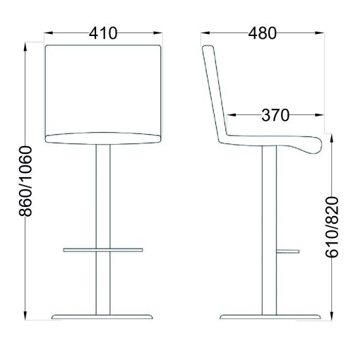 картинка Стул барный Riga, кремовый, экокожа