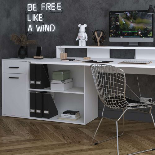 картинка Стол компьютерный Интерлиния СК-14, белый, лдсп