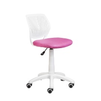 Кресло поворотное Pixel, розовый, сетка фотография