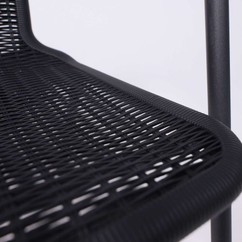 картинка Кресло садовое VERONA, PE, иск.роттанг-черный/сталь-черная