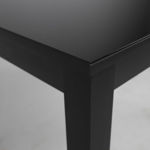 картинка Стол раздвижной Васанти-с, черный глянец, лдсп + стекло