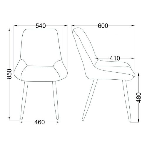 картинка Стул Darren, темно-серый, велюр