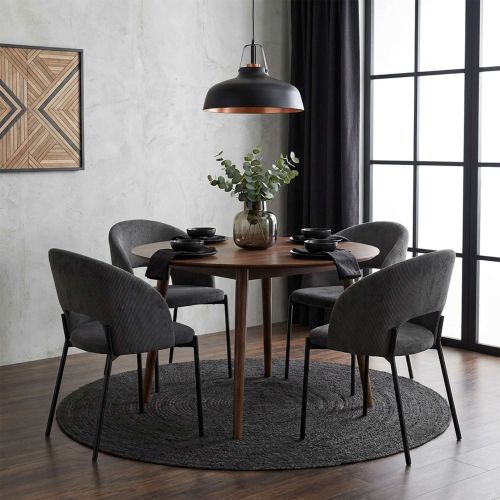 картинка Стул ELSA, серый велюр  Fjord15/черный