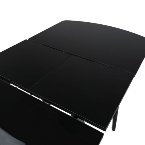 картинка Стол раздвижной Винер, 94(126)*64, черный, закаленное стекло + лдсп