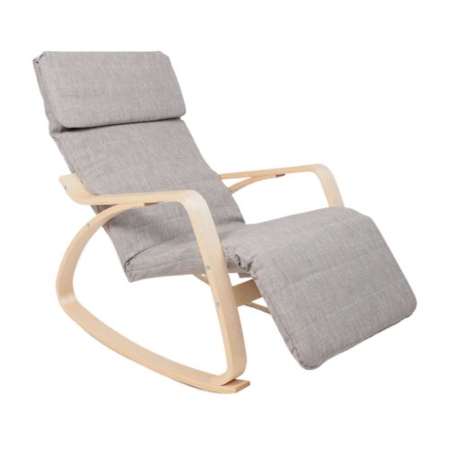 картинка Кресло-качалка Smart, серый, ткань