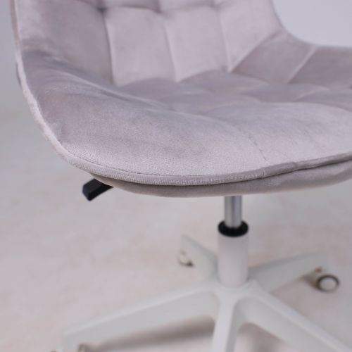 картинка Кресло рабочее, поворотное CAROLYN, велюр, серый