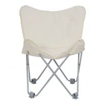 Кресло складное Maggy, белый, искусственный мех фотография
