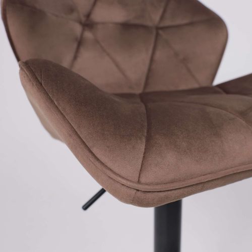 картинка Стул барный Berlin, шоколадный, велюр
