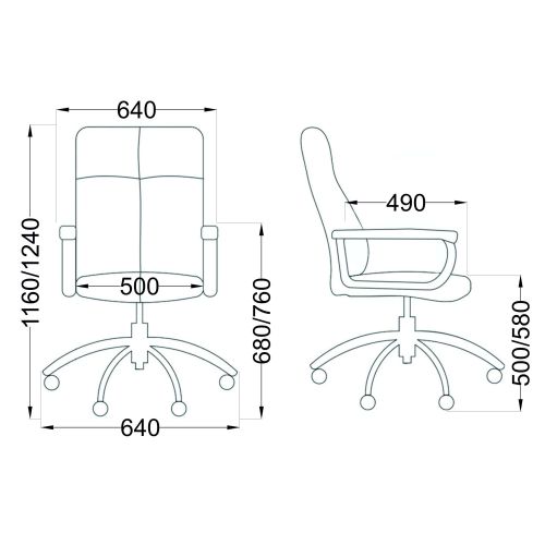 картинка Кресло поворотное Marsel, чёрный бриллиант, экокожа
