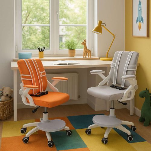 картинка Кресло поворотное Moon, оранжевый, сетка