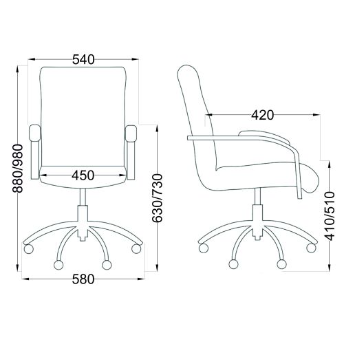 картинка Кресло поворотное Samba, Aks-2, кремовое, экокожа