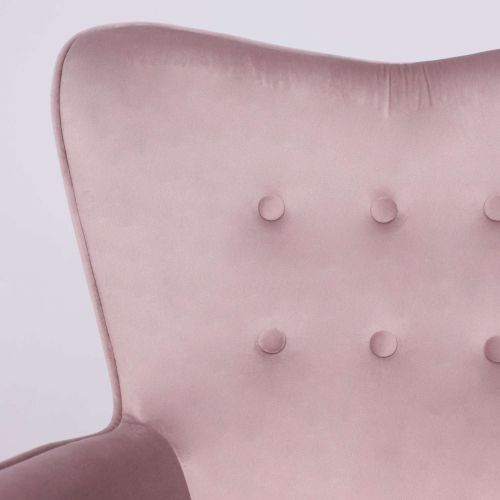 картинка Кресло поворотное Bella, пыльная роза, велюр