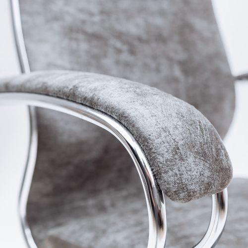 картинка Кресло поворотное Метта, темно-серый, велюр