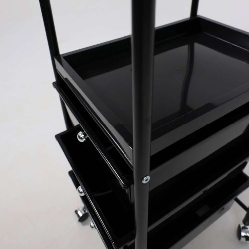 картинка Полка-тележка PLUTON, чёрный+чёрный