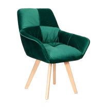 Кресло Soft, темно-зеленый, велюр фотография