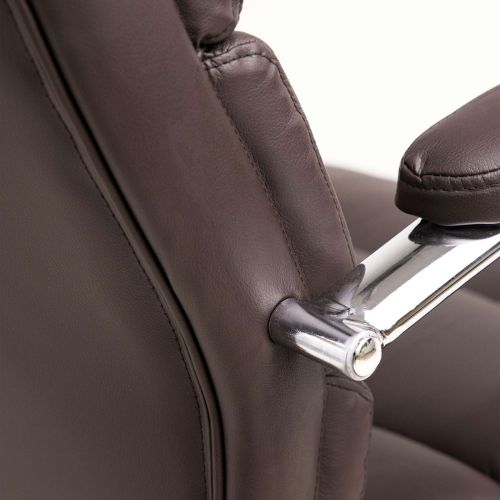 картинка Кресло поворотное August, темно-коричневый, экокожа