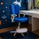 картинка Кресло поворотное Pegas, синий, ткань