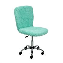 Кресло поворотное Fluffy, мятный, искусственный мех фотография
