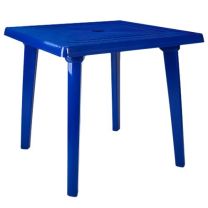 Стол садовый, синий, пластик, квадратный фотография