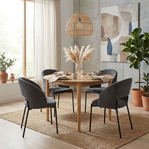 картинка Стул ELSA, серый велюр  Fjord15/черный