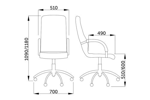 картинка Кресло поворотное Комо, серый, ткань