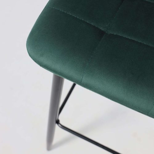 картинка Стул барный Stella, зеленый, велюр