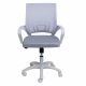 картинка Кресло рабочее, поворотное RICCI NEW, white, ткань/сетка, светло-серый