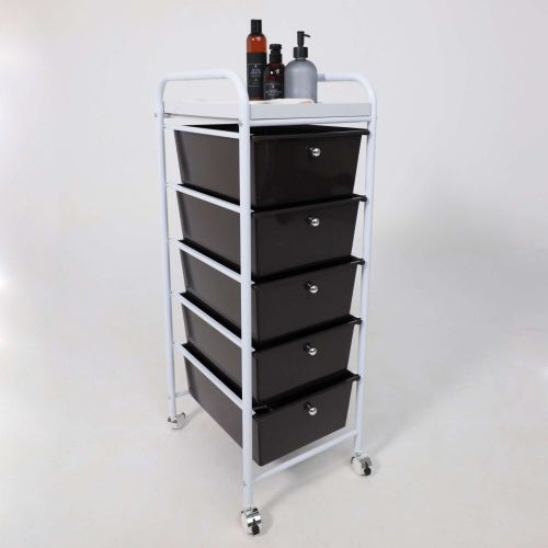 картинка Полка-тележка GALACTIC, белый+коричневый