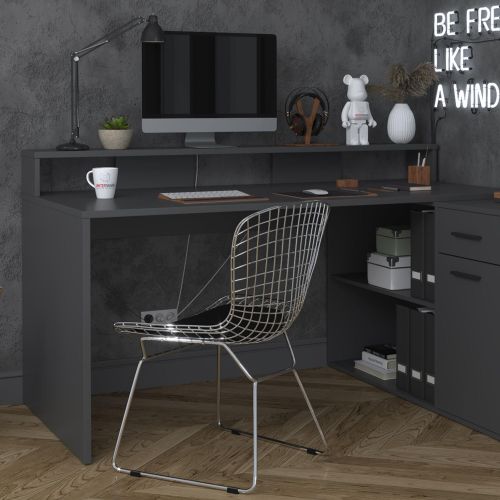 картинка Стол компьютерный СК-14 (Skill-3), 160*76*91,7, антрацит