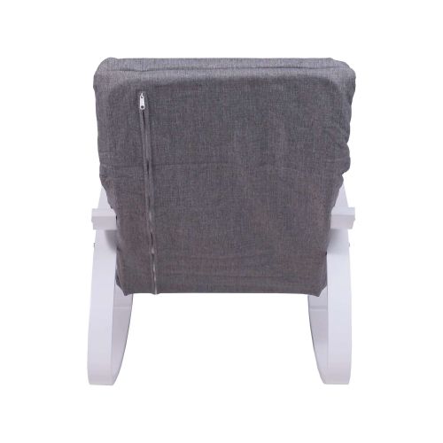 картинка Кресло-качалка SMART, ткань, серый/белый