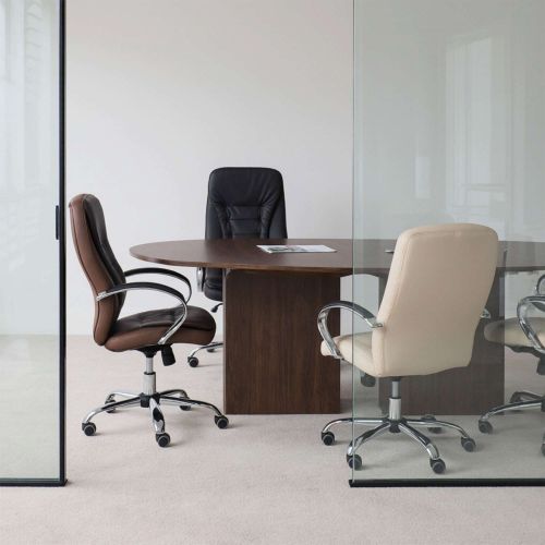 картинка Кресло поворотное Richard New, коричневый, экокожа