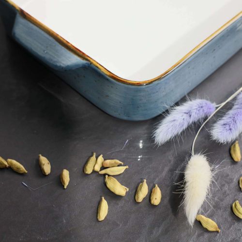 картинка Форма для запекания прямоугольная VITAL, фарфор, синий, 27*15*4,5см