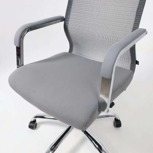 картинка Кресло поворотное Grid, серый, армированная сетка