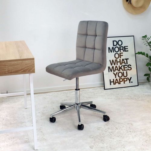 картинка Кресло поворотное Fiji, светло-серый, велюр