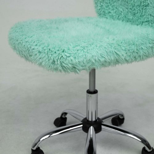 картинка Кресло поворотное Fluffy, мятный, искусственный мех