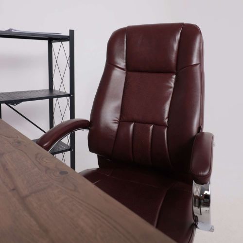 картинка Кресло поворотное King, темно-коричневый, экокожа