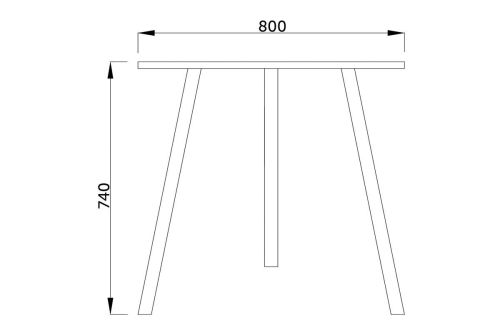 картинка Стол Testa, белый, мдф, диаметр 80 см