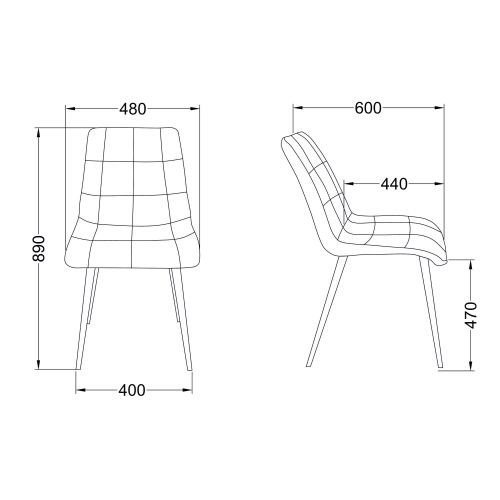 картинка Стул Fred, светло-серый, ткань