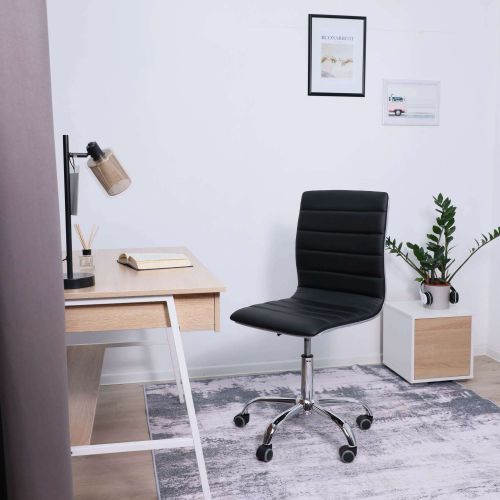 картинка Кресло поворотное Grace, чёрный, экокожа