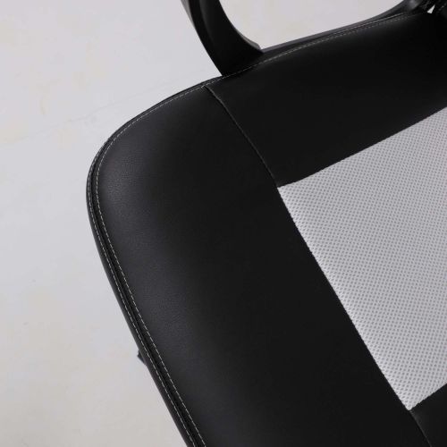 картинка Кресло поворотное Flaviy, черный/серый/белый, ткань