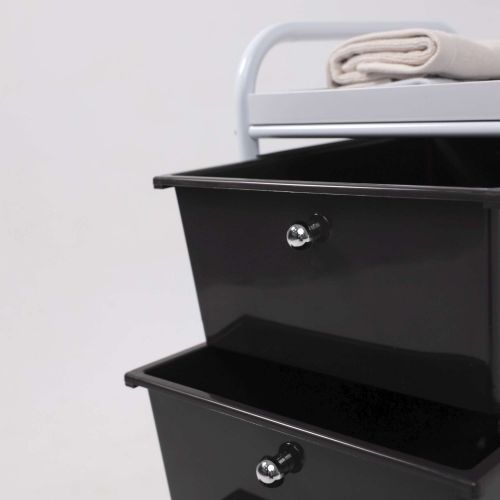 картинка Полка-тележка MERCURY, ,белый+коричневый