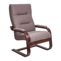 Кресло-качалка Leset Оскар, светло-коричневый, ткань фотография