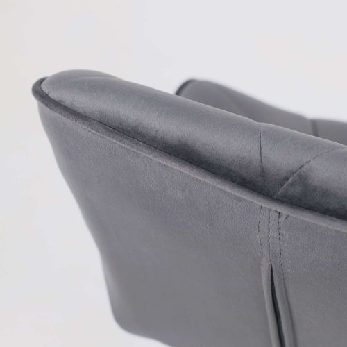 картинка Стул барный Berlin, темно-серый, велюр