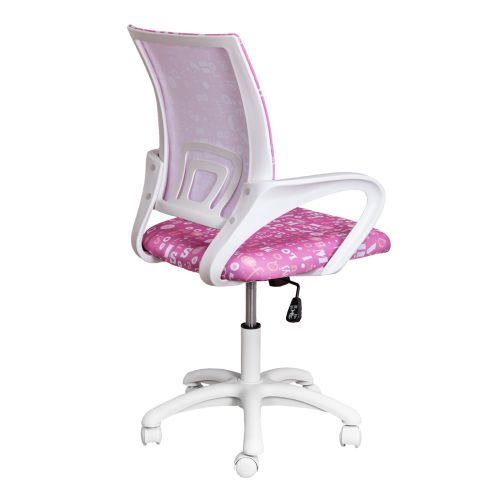 картинка Кресло поворотное Ricci, розовый (с буквами), ткань