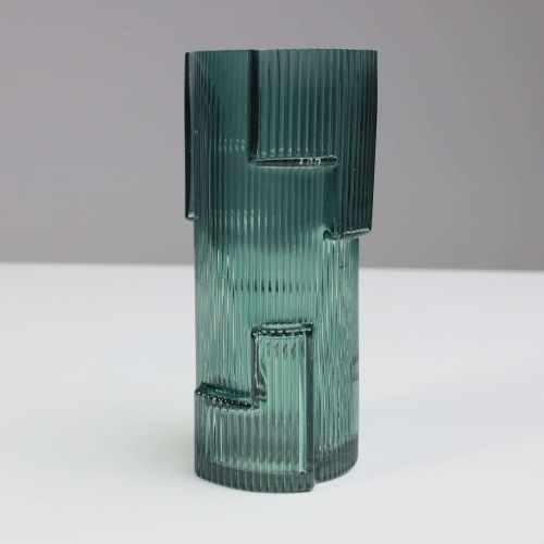 картинка Ваза стеклянная CASH, зеленый, 10*20см