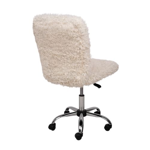 картинка Кресло поворотное Fluffy, светло-бежевый, искусственный мех