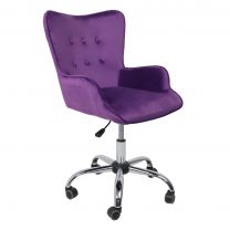 Кресло поворотное Bella, фиолетовый, велюр фотография